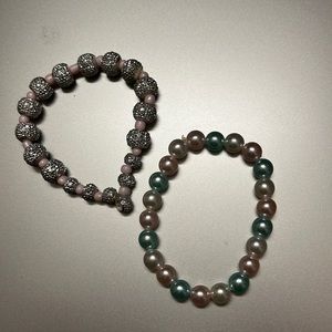 Two bracelets for sale together.